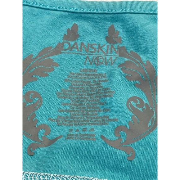 Danskin Now Womens Active Tank Top Size L 12/14 Teal Aqua Blue Athletic Workout - Picture 4 of 7